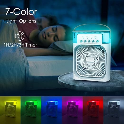 Mini Air Cooler Mist Fan – Portable USB Personal Humidifier & Desk Cooler